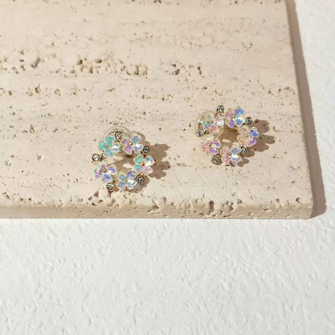 合金耳饰 甜可饰品 时尚百搭花环耳夹