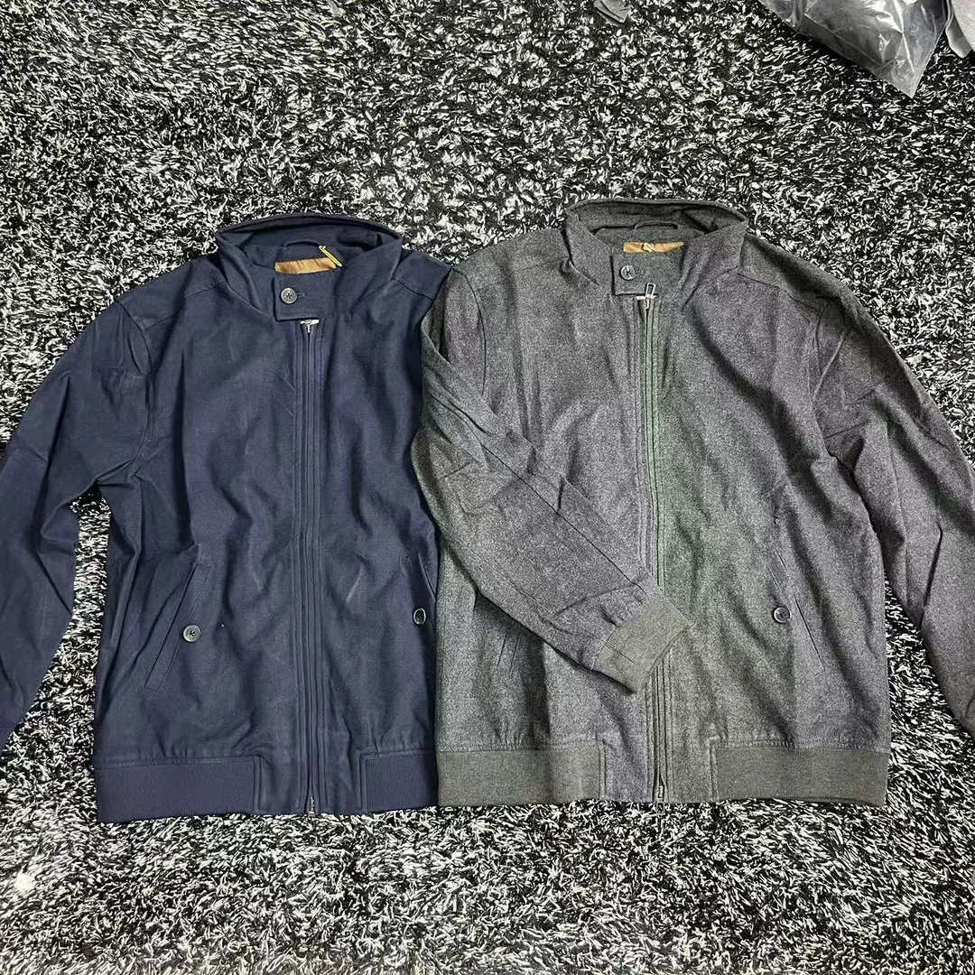 Sweet DD男装双色春秋新款老钱风立领纯色商务休闲夹克外套