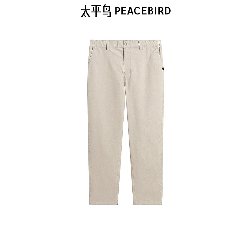 【商场同款】太平鸟男装卡其色休闲裤24冬锥形裤B2GBE4284