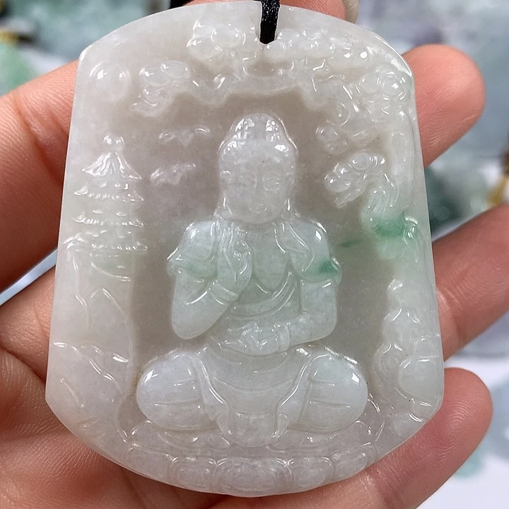 颈饰未镶嵌翡翠阿尼陀佛福利卡厚8