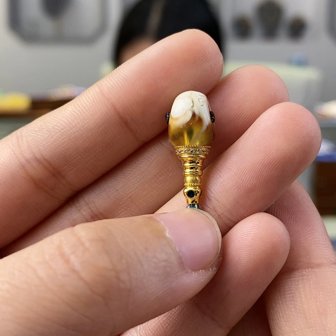 蜜蜡珠宝奇石未镶嵌蜜蜡三通