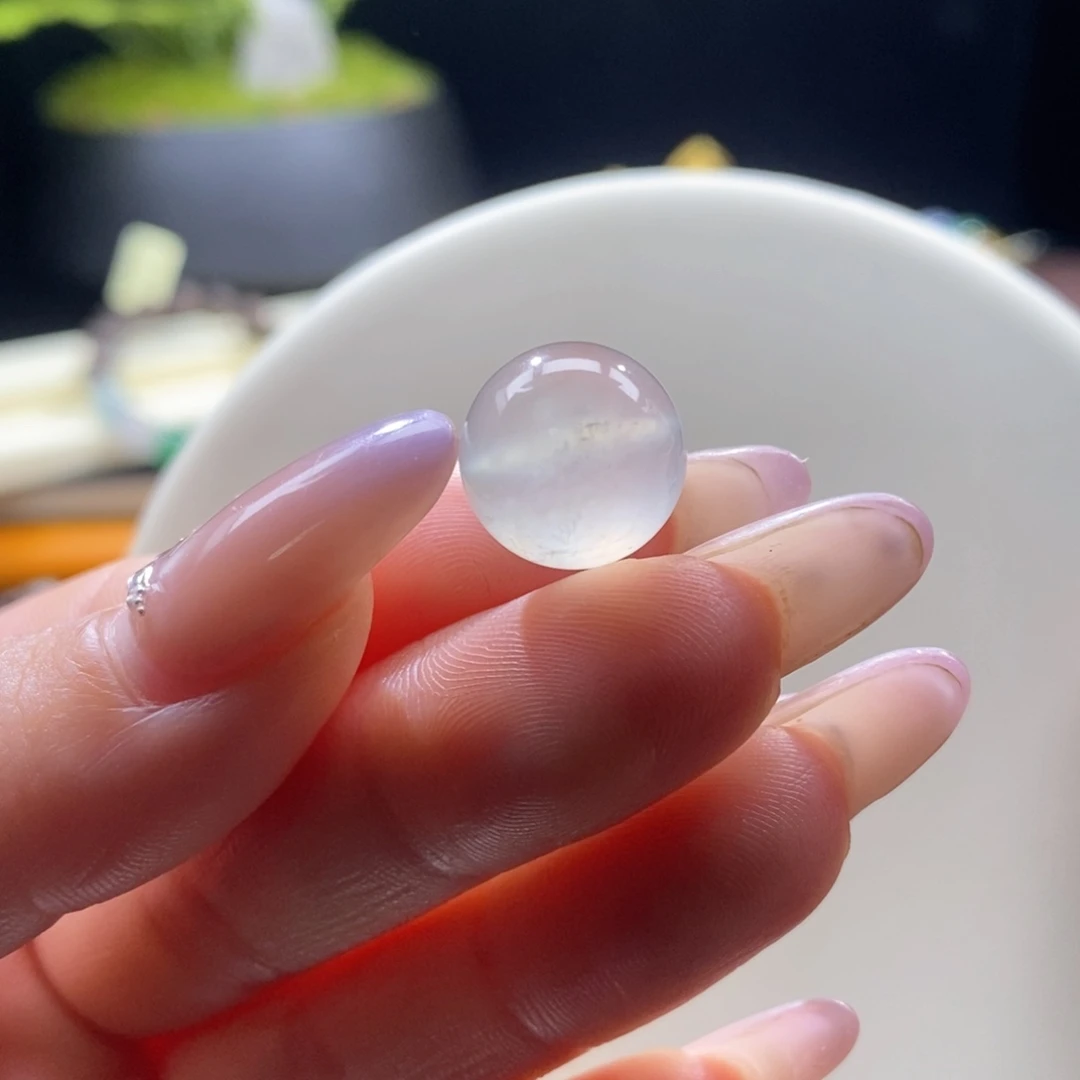 翡翠未镶嵌颈饰翡翠冰飘雪花棉珠