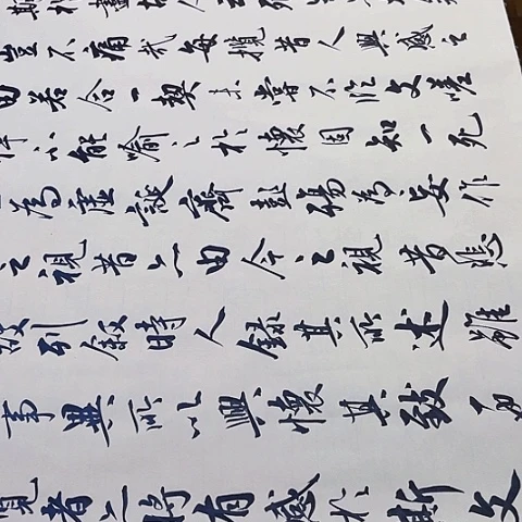 扇子兰亭集序行书六尺作品