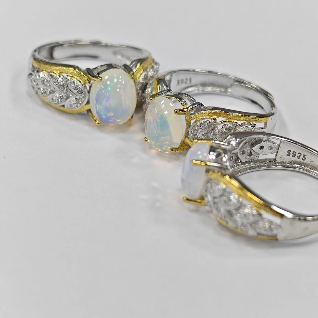 【书记甄选】天然原创欧泊戒指 多样性发一件 AX5463