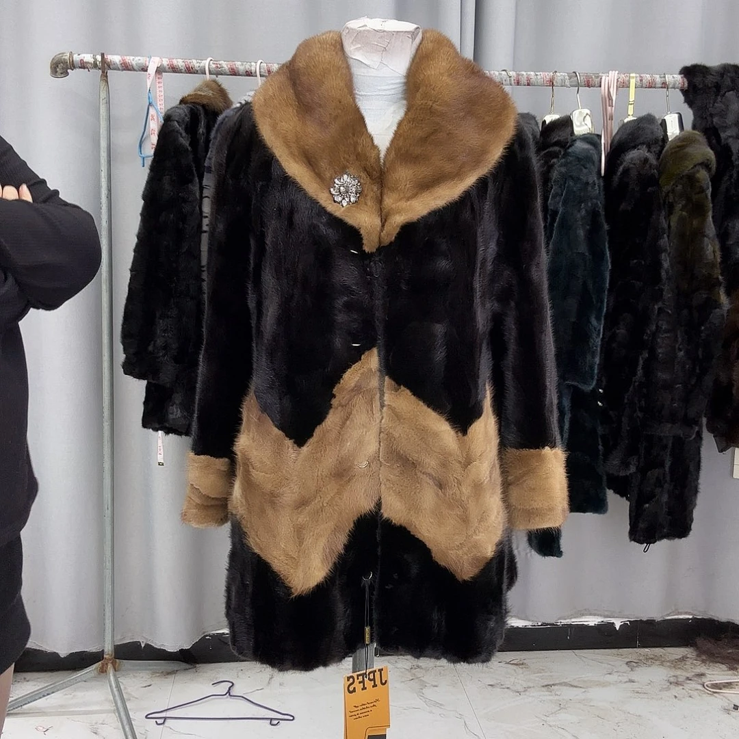 水貂拼貂真皮真毛