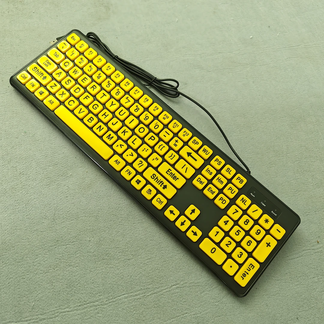 准新品  大字符有线办公键盘USB连接 台式笔记本电脑专用