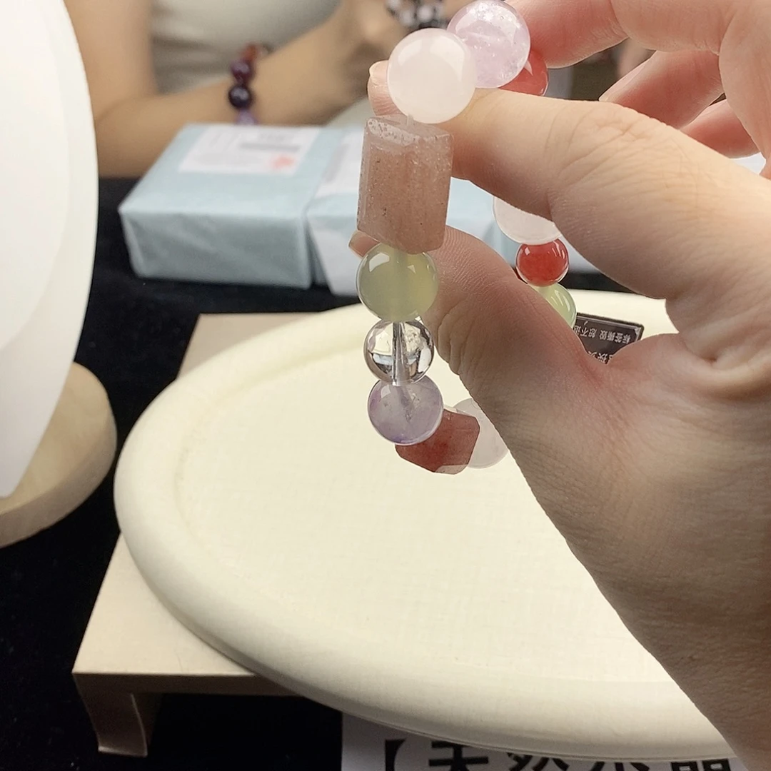 银S925镀金镶嵌手链水晶