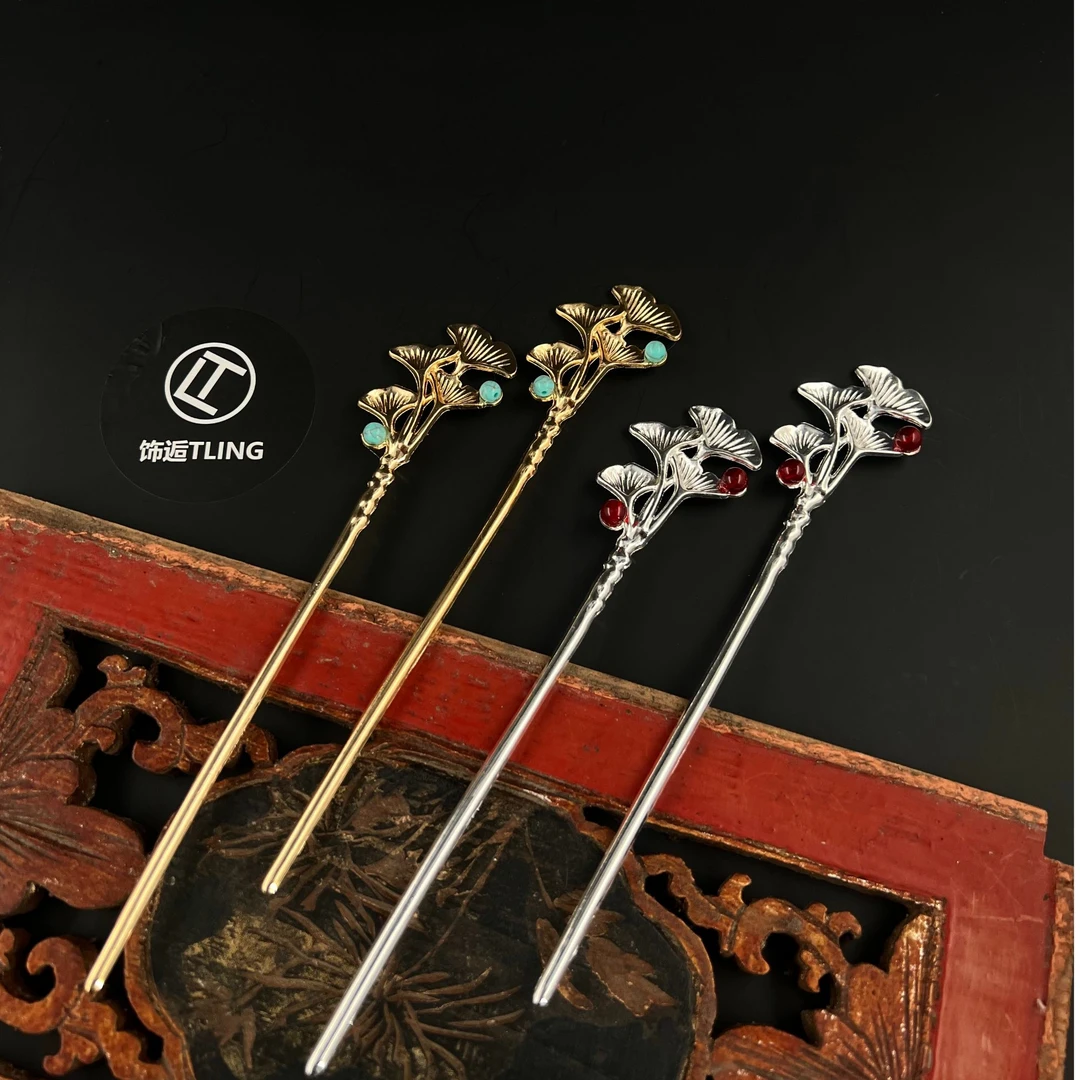 【四支装银杏】饰逅简约气质百搭银杏叶发簪