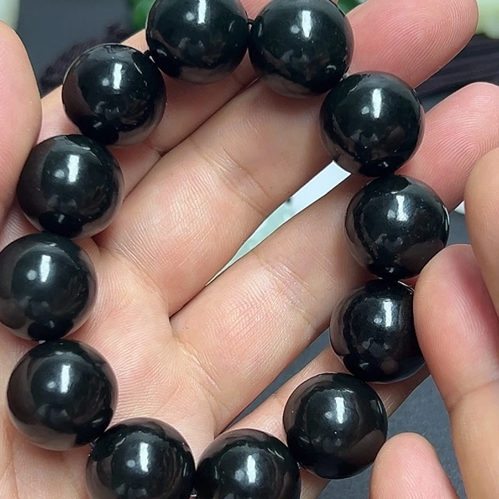 蟹***缘手链未镶嵌和田玉（青玉）