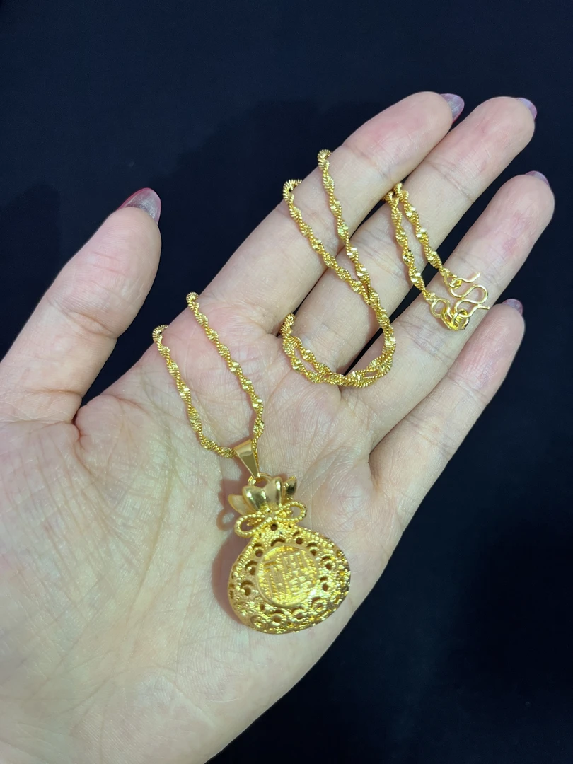 X37-鑫鑫首饰镂空福袋项链