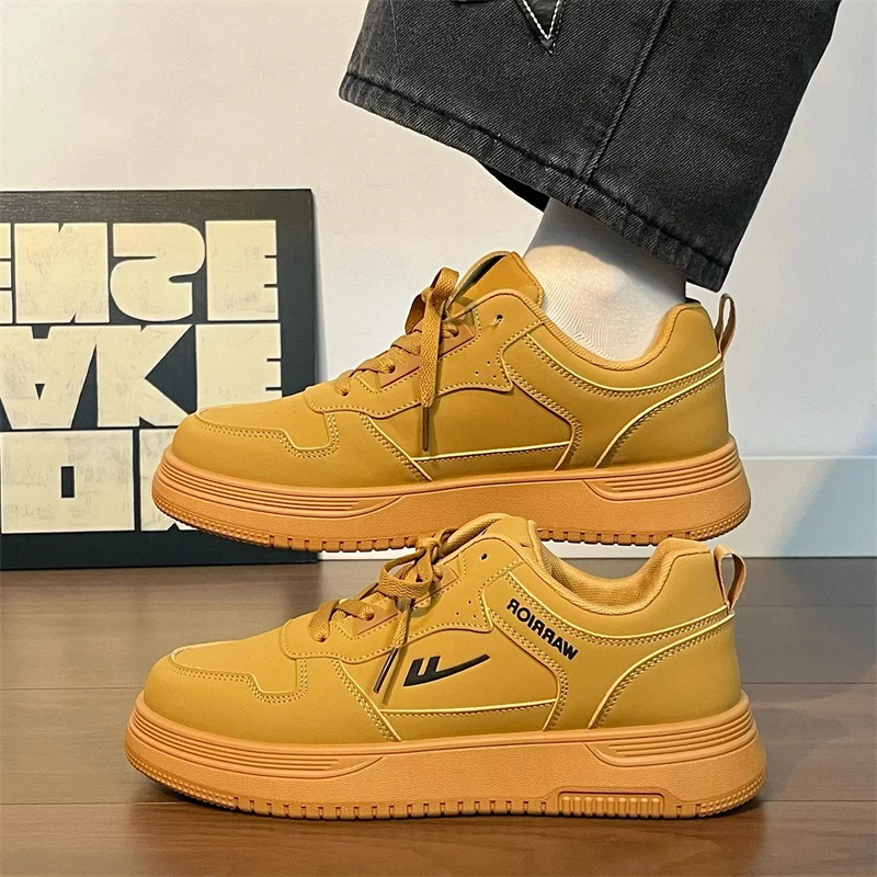 回力小麦色板鞋男款休闲百搭板鞋轻便复古小众潮鞋情侣款厚底鞋子