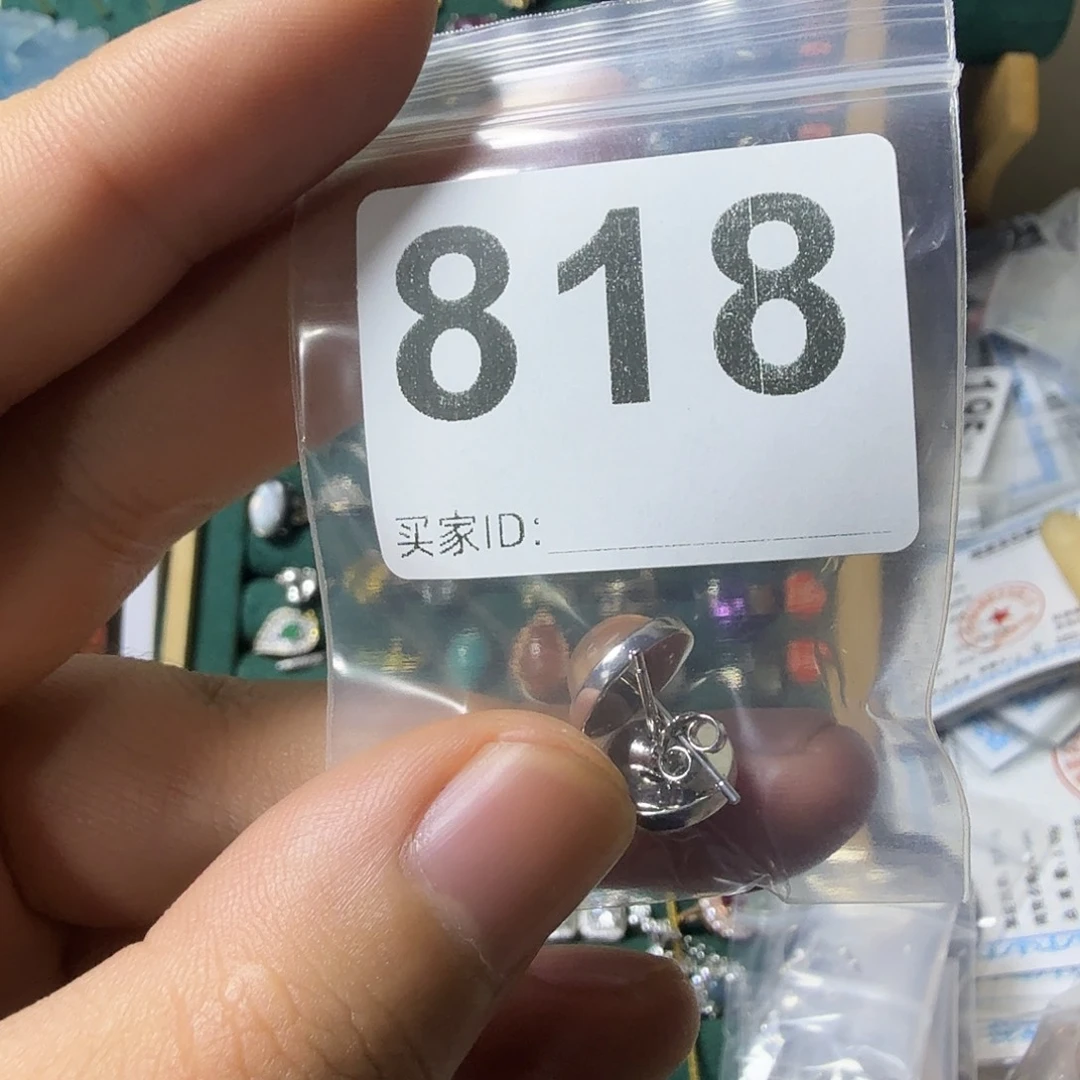 红***间耳饰银S925镶嵌水晶