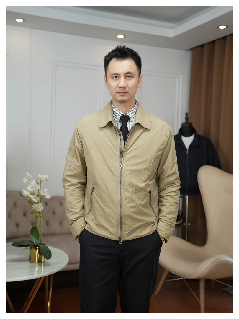 外套男款春秋经典翻领三防夹克户外工装梭织防风休闲外套 PP25508