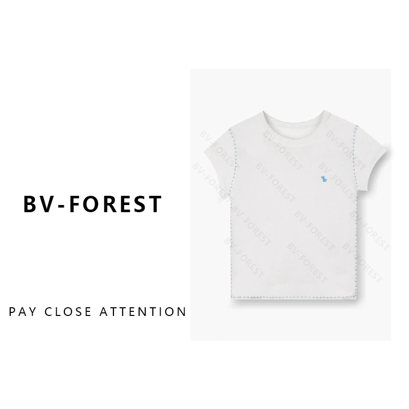 BV-FOREST“哈苏线小马”夏季薄款天丝冰感减龄显瘦短袖T恤BV-T0371