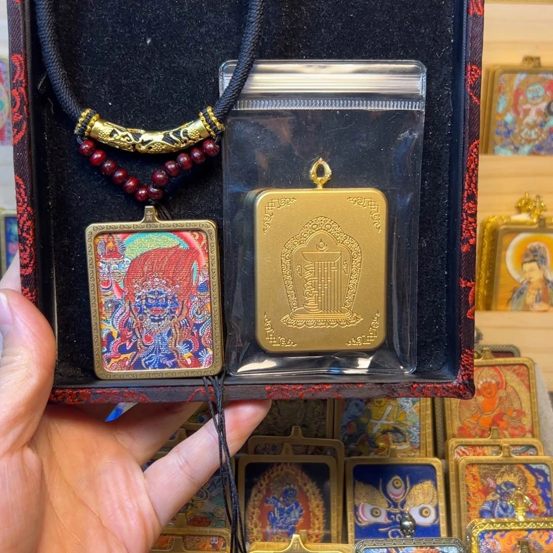 吊坠大黑天单面铜壳