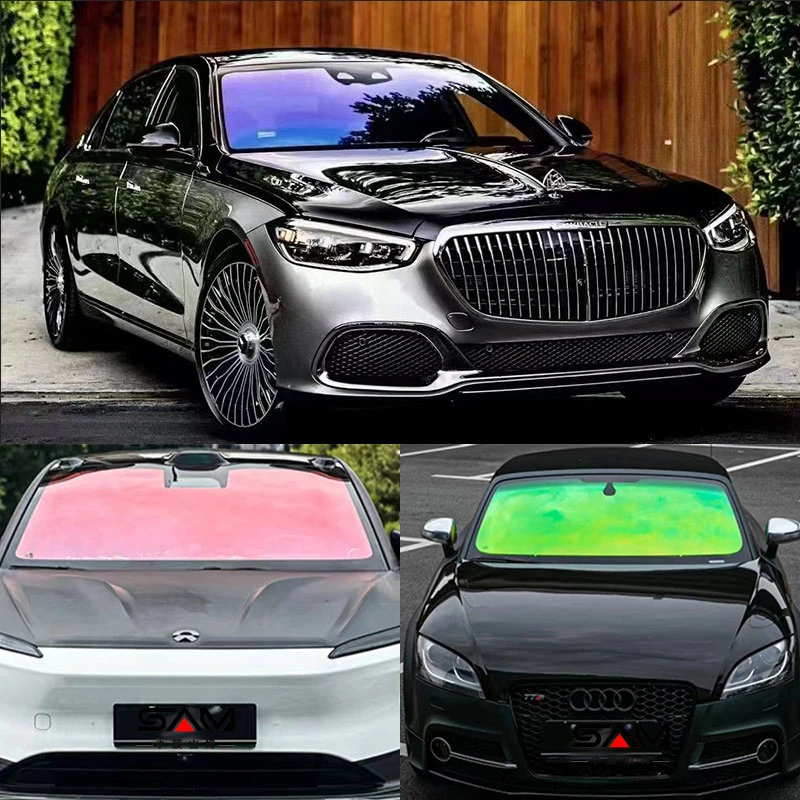 【全网爆款鸿运紫】隔热膜防晒挡风玻璃前挡紫气东来玫瑰幽灵防爆