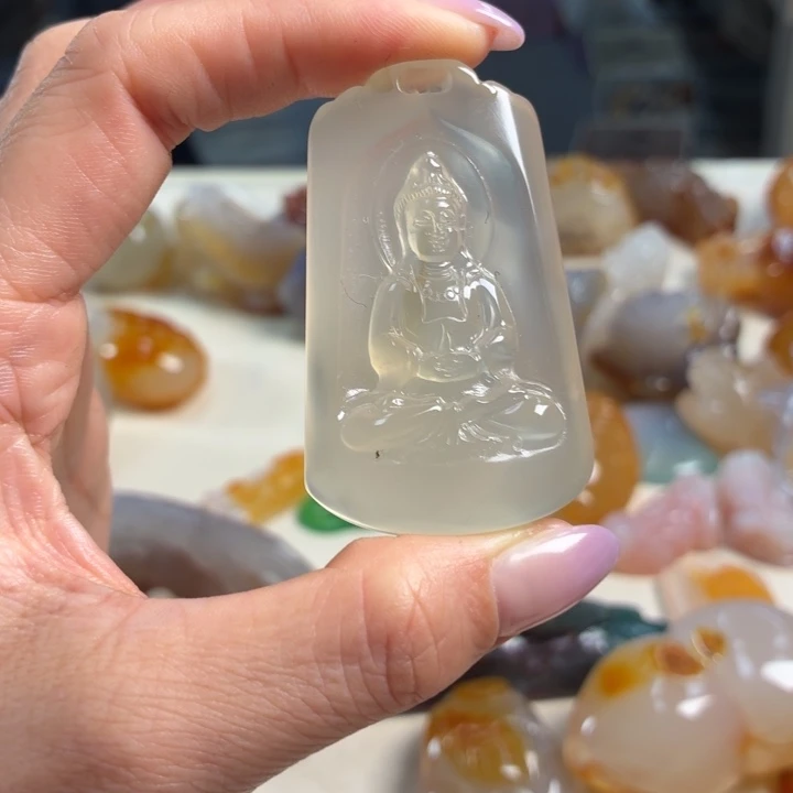 玛瑙/玉髓未镶嵌吊坠(不含链)