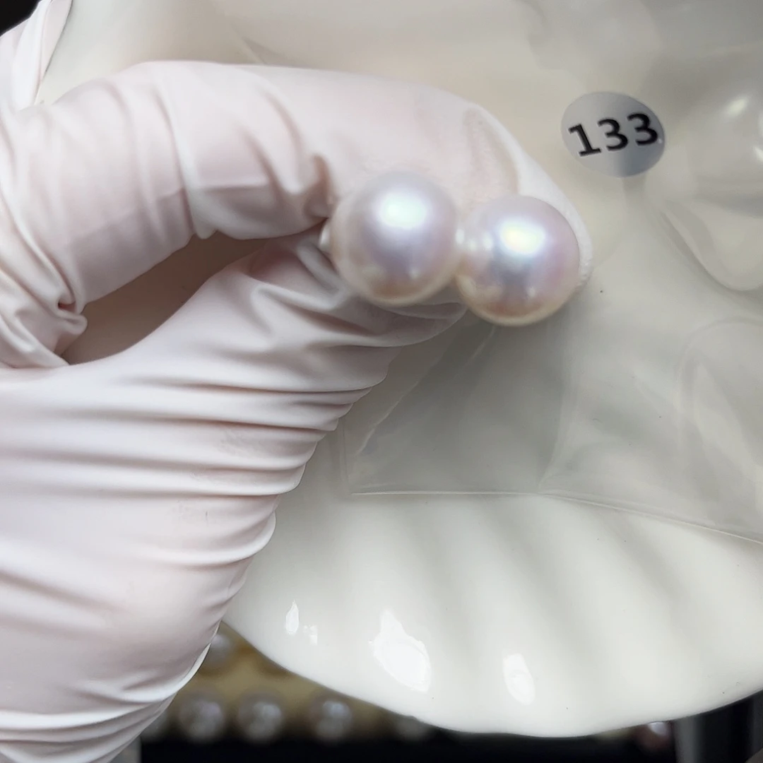 夜***馨淡水珍珠耳饰银S925镶嵌