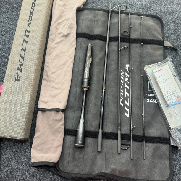 96#直柄五节路亚竿，荣三266l-5环氧极微一丝裂国行卡袋齐全送杆包