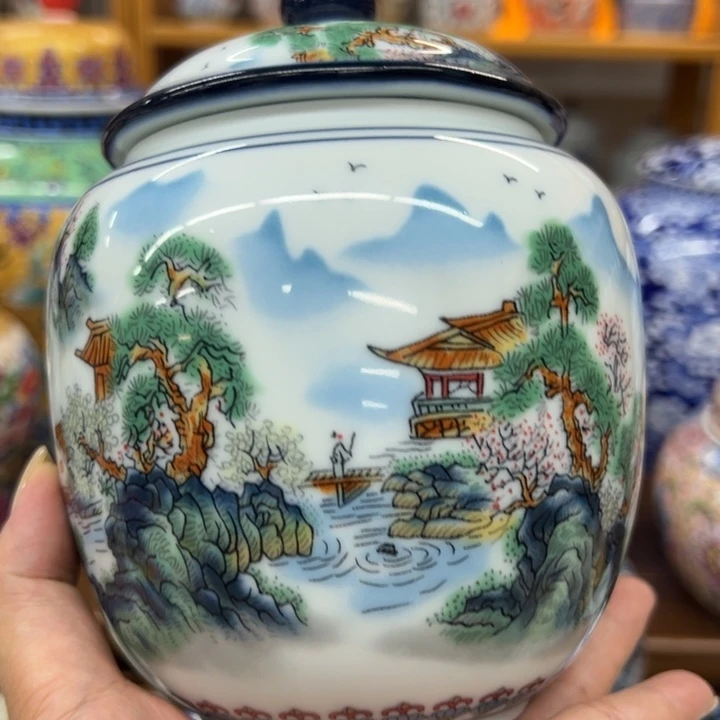 高端陶瓷茶叶罐密封罐