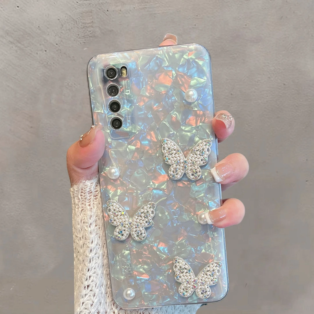 适用于华为nova7手机壳nova7pro半透明nova7se新款小清新蝴蝶防摔