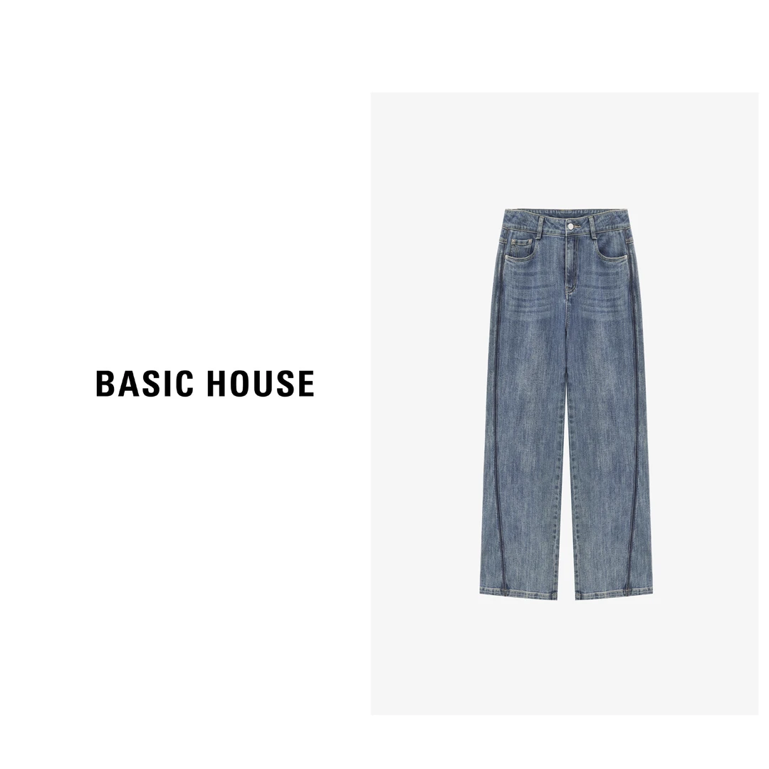 Basic House/百家好休闲百搭牛仔裤-B0625H5G692