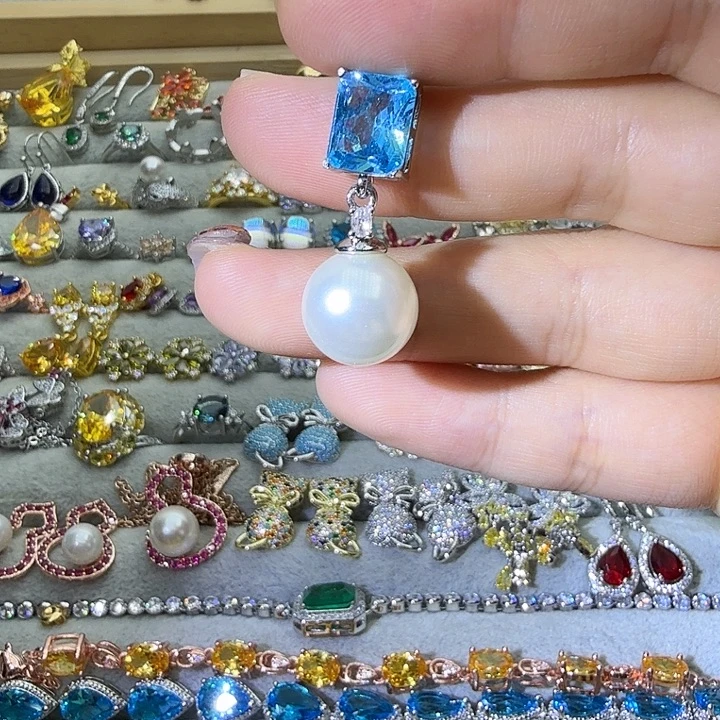 烟晶银S925镶嵌戒指