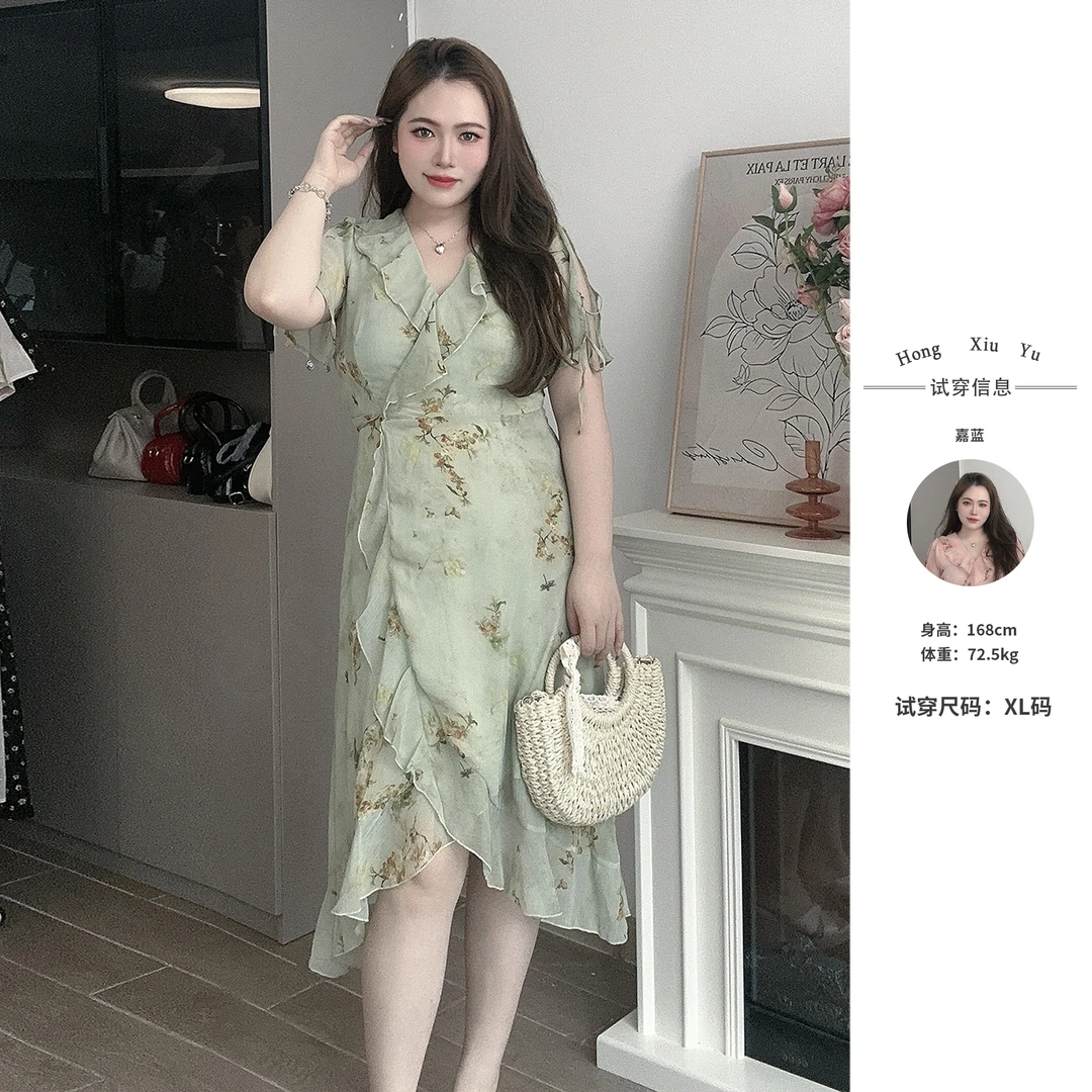 温柔法式一片式碎花连衣裙夏季新款轻快凉爽韩版显瘦A字裙250459