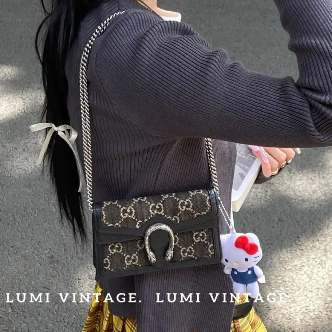 95新 GUCCI/古驰 老花酒神超mini单肩包20693512