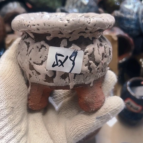 红陶粗陶花盆手工