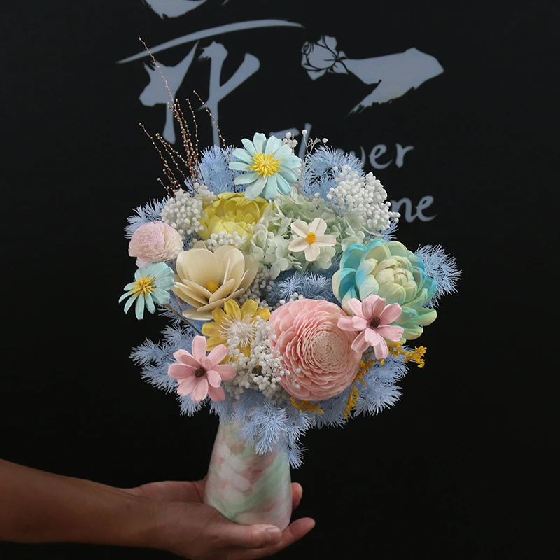 【花一专属】【小仙女】永生花干花混搭花束办公室居家卧室客厅摆件