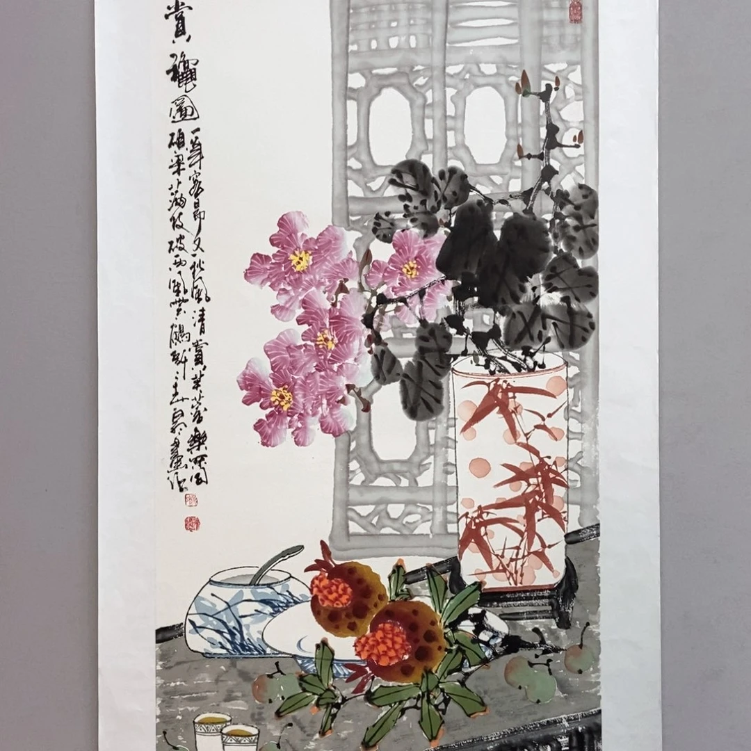 国画陈党明三尺真人真品