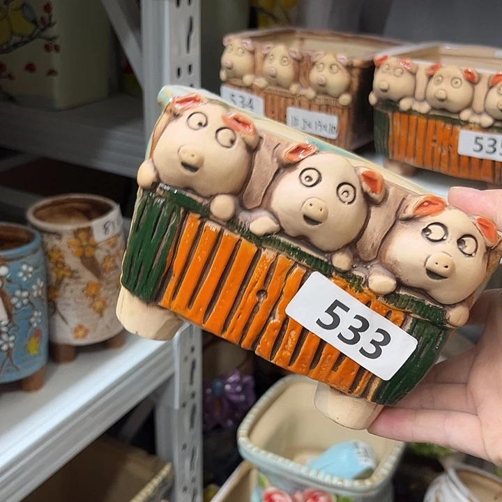 紫砂花盆粗陶材质多肉花盆