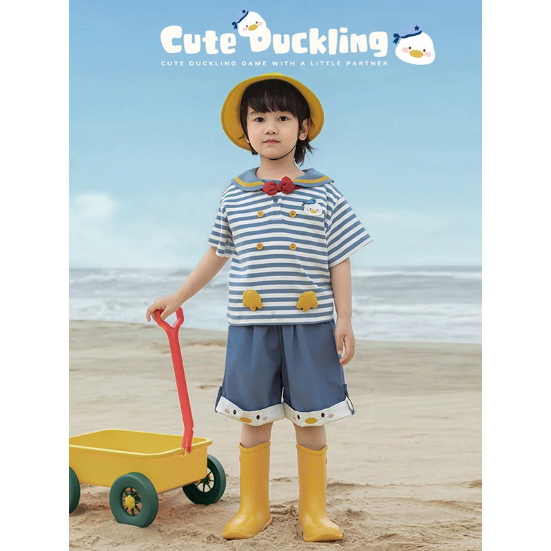 YOEHYAUL/幼悠夏四波【鸭鸭海军】原创萌趣脚丫休闲汉服套装N6223