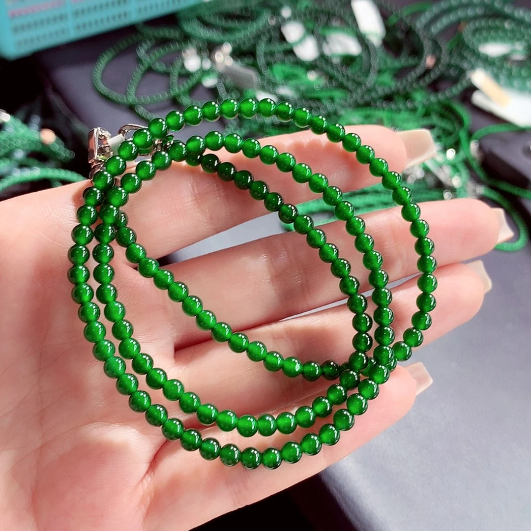 翡翠未镶嵌毛衣链