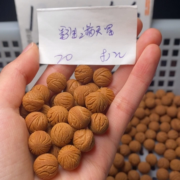 桃核手串12mm左右野生满天星20颗（打孔）