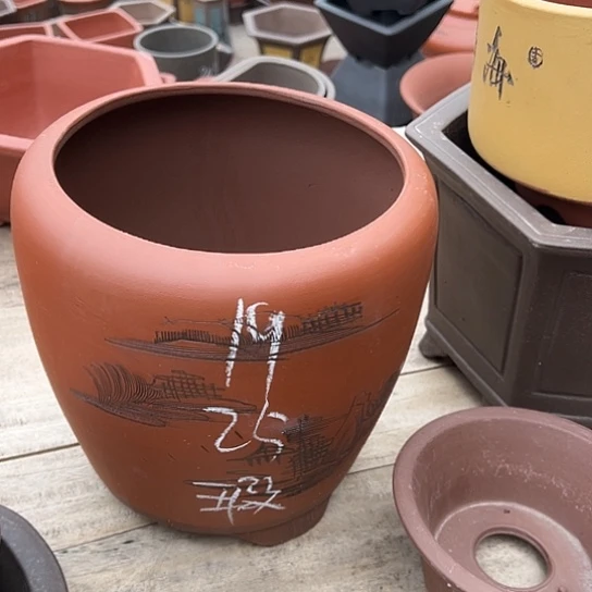 紫砂花盆透气花盆