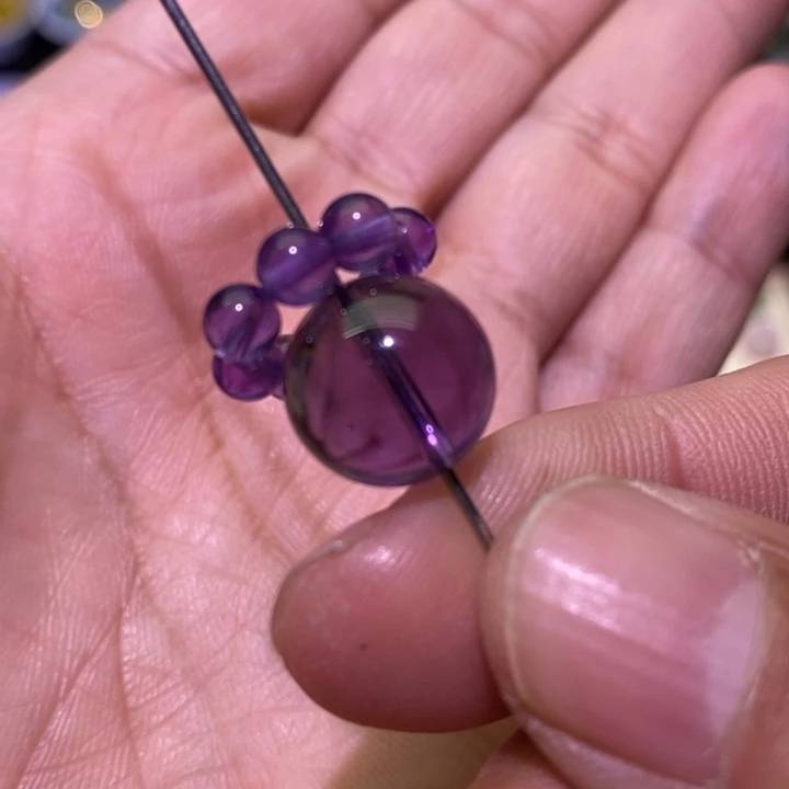 水晶手串未镶嵌紫水晶