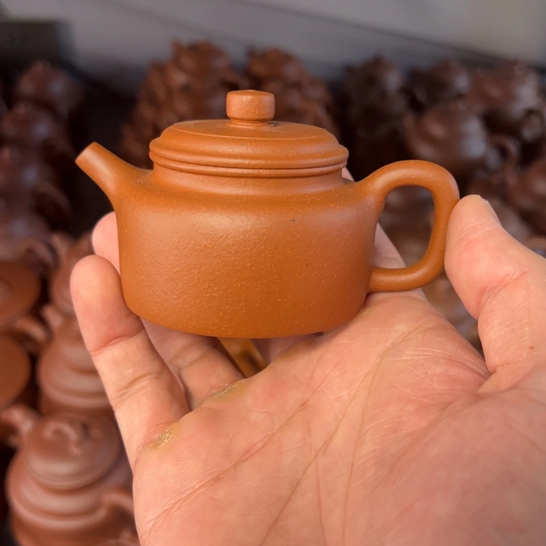 茶壶紫砂生砂朱泥德钟100cc