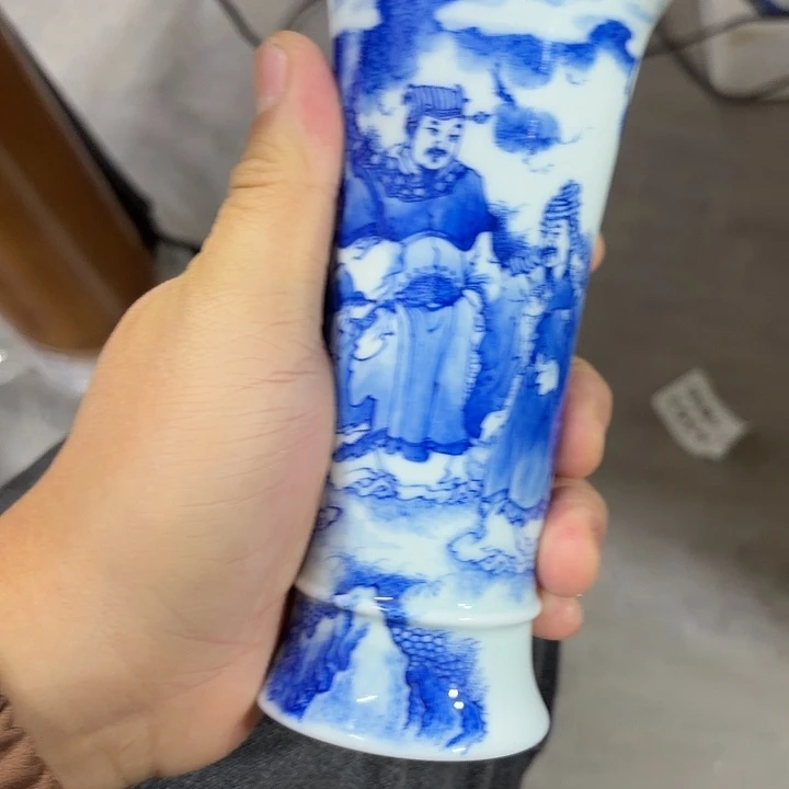 左***瞳杯子陶手工绘画陶瓶