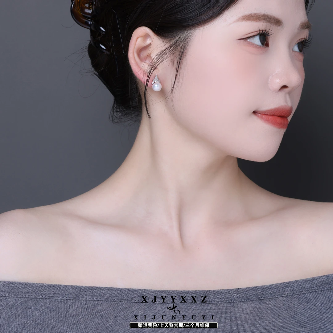 希君羽翼冰雪公主 s925银淡水珍珠耳环设计自发无证Z501