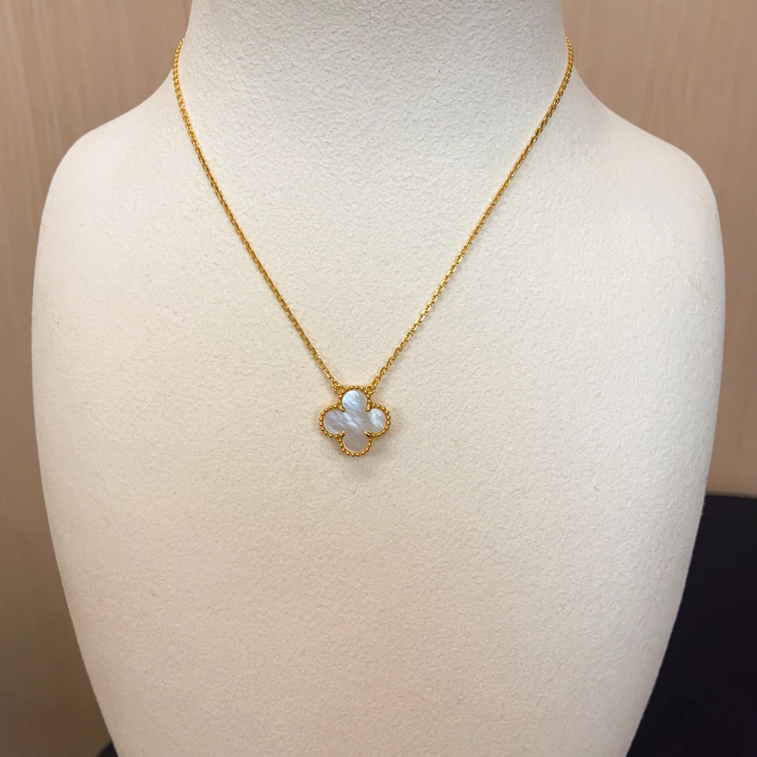 铜合金锆石项链 XL053带钻简约法式极简风镶钻素款单钻双面经典