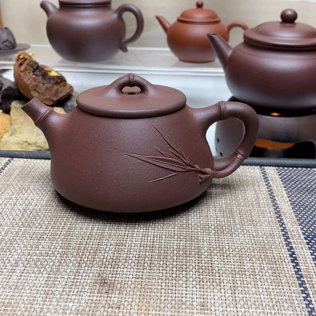 紫砂茶壶零添加200毫升原矿中槽青
