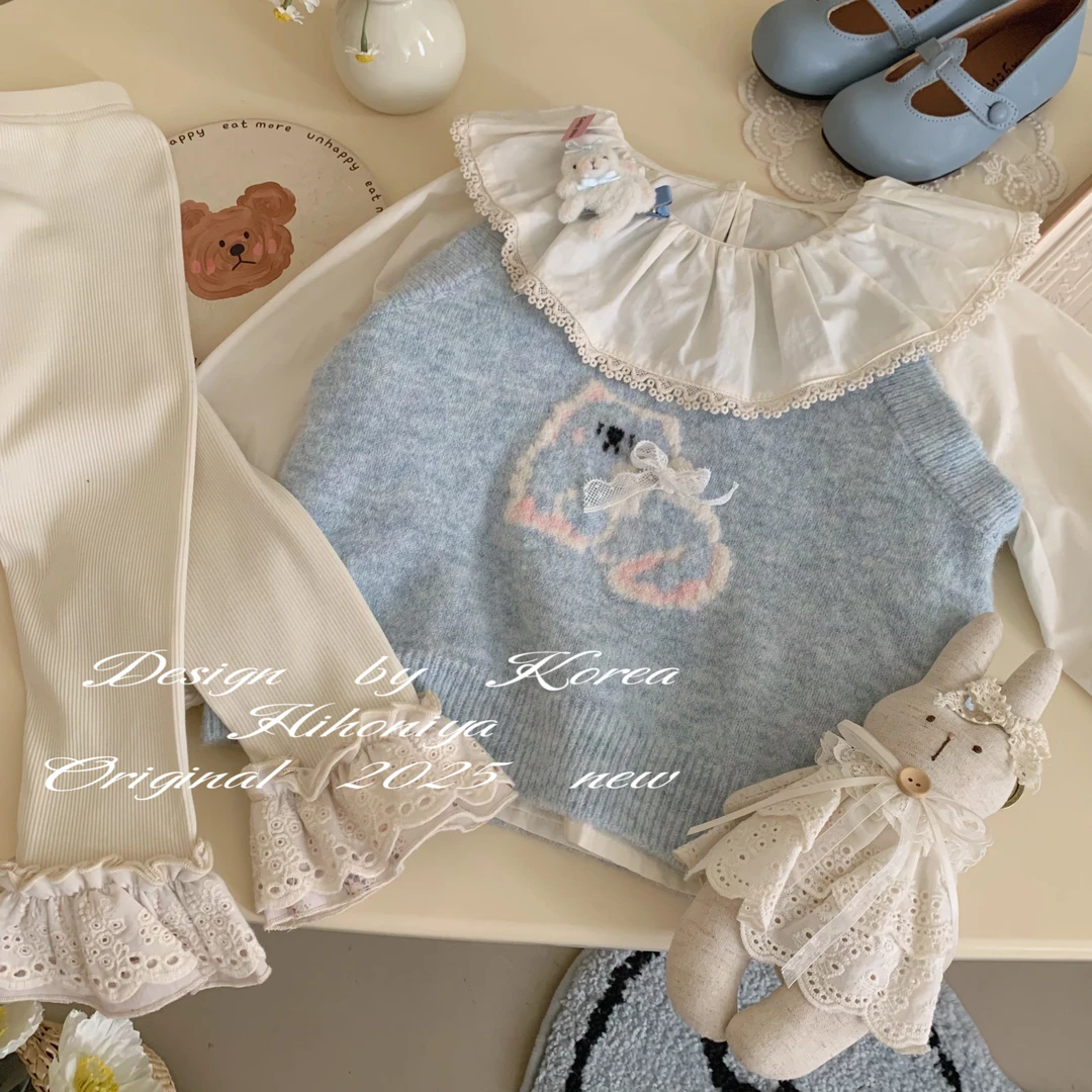【海盐小狗】二Hihoniya~2025春季宝宝针织叠穿韩版马甲