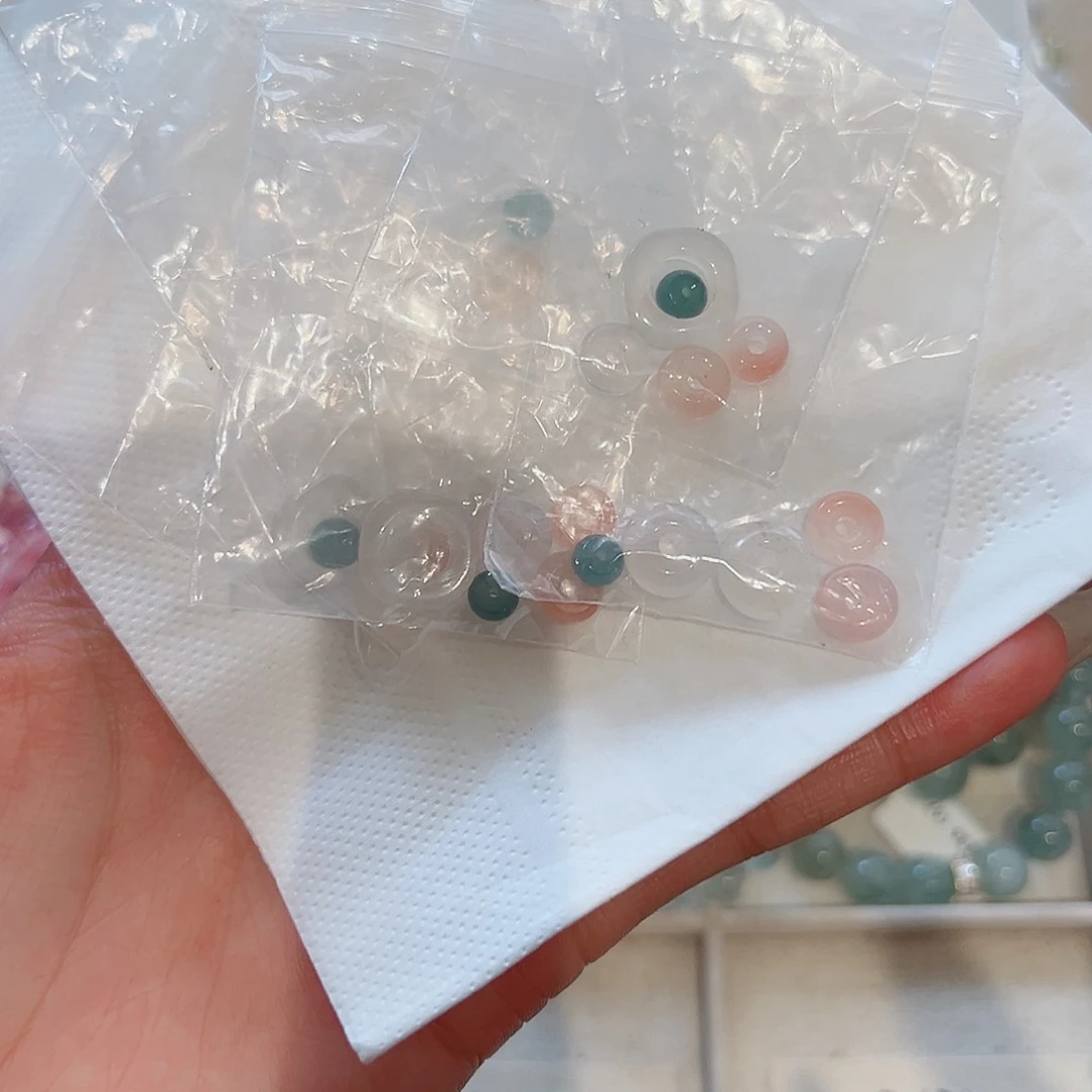 水晶手链未镶嵌玛瑙平安扣（一份五个） 不参与活动