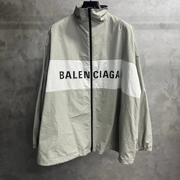 全新未使用 Balenciaga/巴黎世家 字母印花拉链长防夹克外套/Xxs/