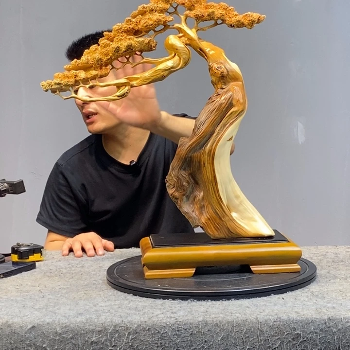 D***>柏木木雕工艺品摆件