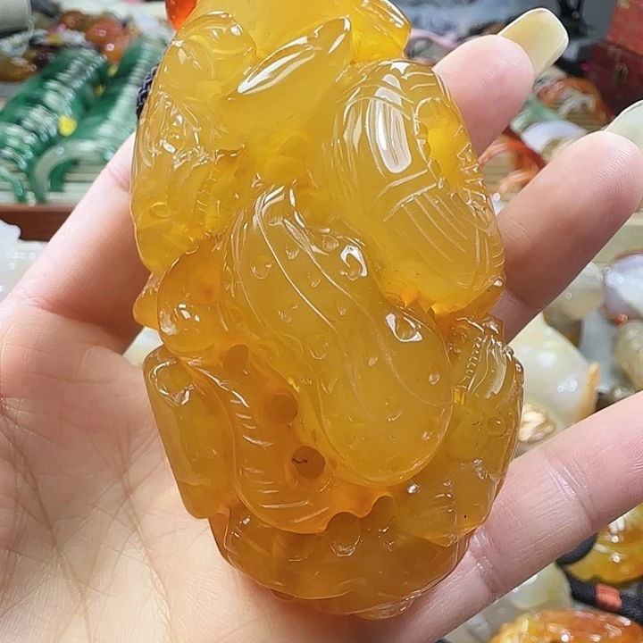 玛瑙/玉髓合金手把件