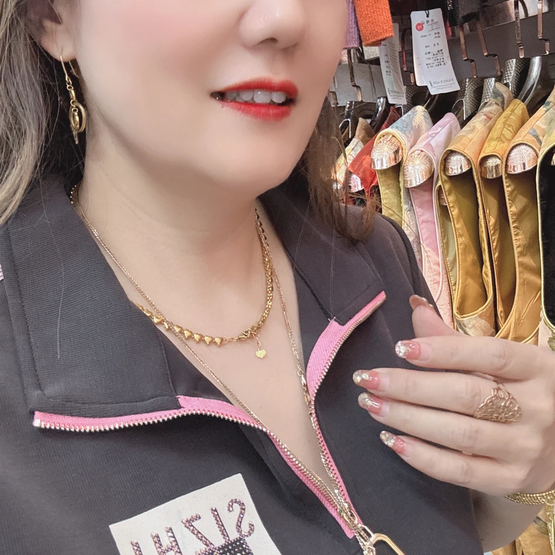 女士夏季洋气显瘦立领短袖运动服套装拼色