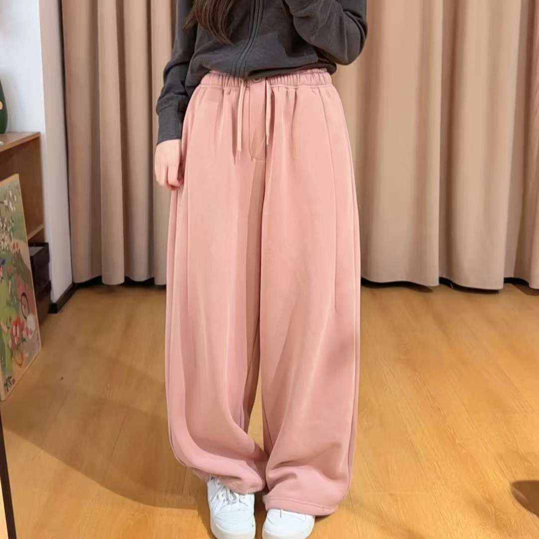 13599余小鱼【自在卫裤】十二色松紧腰带抽绳加绒韩系时尚休闲女装